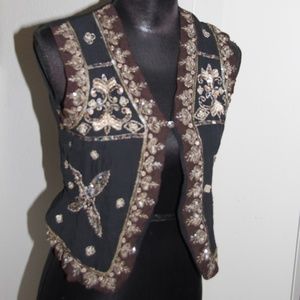 Vintage Sequin Tahari Vest